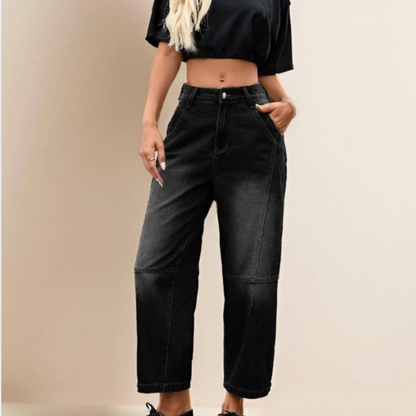 Women's Wide-Leg Pants with Panel Seams