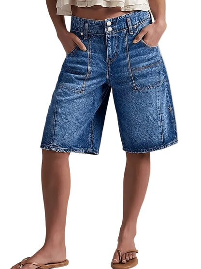 Women's Knee-Length Shorts with Panel Seams