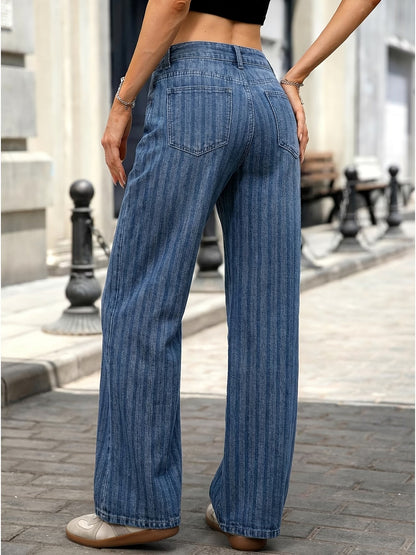 Women's Pants with Vertical Stripe Pattern