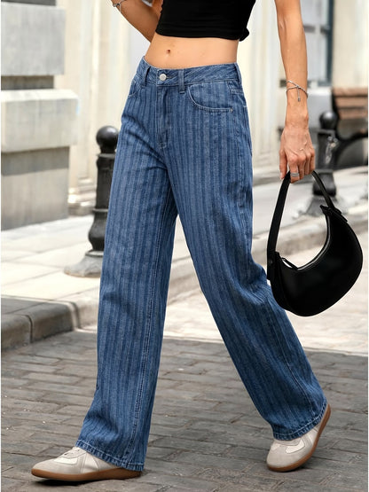 Women's Pants with Vertical Stripe Pattern