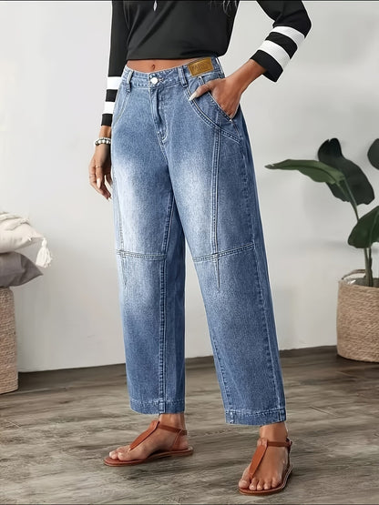 Women's Wide-Leg Pants with Panel Seams